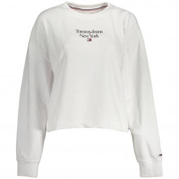 Tommy Hilfiger Women's Essential White Logo Sweatshirt - Size L