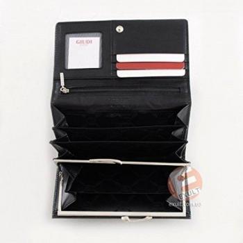GIUDI Real Italiano multifunción Purse Negro g6828/K/V-03