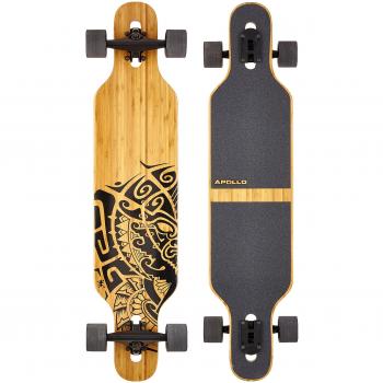 Apollo Longboard Tuvalu Special Edition Tabla Completa con rodamiento de Bolas High Speed ABEC Incl. Skate T-Tool, Drop Through Freeride Skate Cruiser Boards