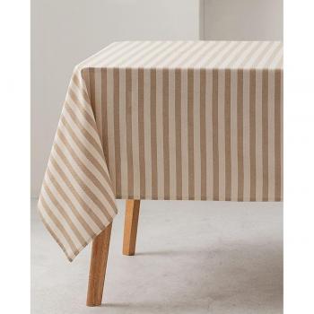 Mantel antimanchas rayas Iris rayas beige