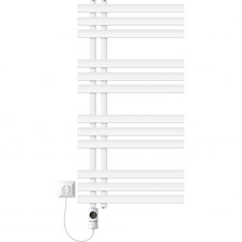 Radiador Eléctrico Toallero LuxeBath Iron EM 500x1000 mm Blanco con Elemento Calefactor 600W y Termostato Digital