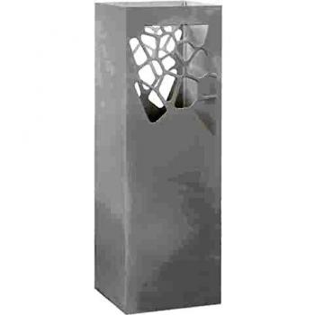 vidaXL Paragúero Diseño Piedras Acero Blanco Accesorios Decoración Hogar Casa