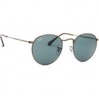 Ray-Ban Round Metal RB3447 9230R5 Antique Copper/Blue 50mm Sunglasses