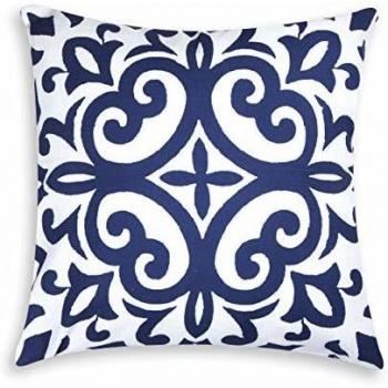 Excelsa Cobalto - Cojín Decorativo, Relleno Incluido, Funda de algodón, Azul, 45 x 45 cm