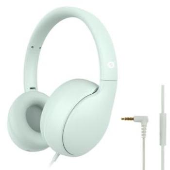 Auscultadores Alámbricos para Niños Conceptronic PARRIS04GT con Micrófono, 1.60m, Plegables, Color Verde Claro