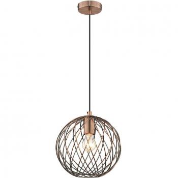Lámpara colgante de techo WHITBY cobre antiguo 1 luz E27