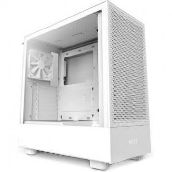 NZXT H5 Flow ATX Mid-Tower Case with Tempered Glass USB-C/3.1 - White