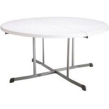 Mesa redonda plegable blanco Lifetime Ø152x75,5 cm