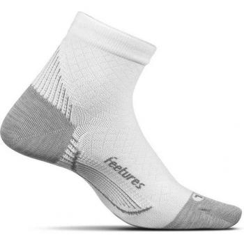 Feetures Ultra Light Quarter PF Relief Socks - White
