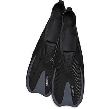 SEAC Speed Aleta con Zapato Cerrado, Unisex, Negro, 46-47