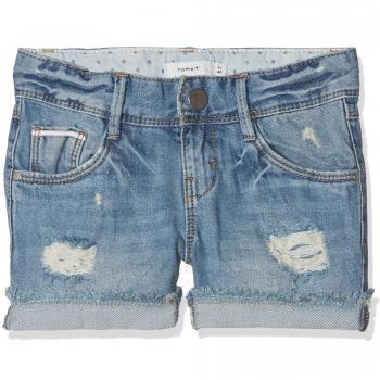 NAME IT Nkfrose Dnmtala 1007 Shorts Noos, Pantalones Cortos para Niñas, Azul