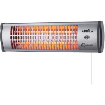 Estufa Eléctrica de Cuarzo Tioman 1200W con Control por Cadena en Negro y Plata