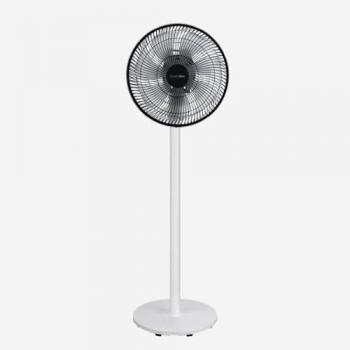 Ventilador de Pie Radial Universal Blue Zermatt 7015WB Blanco/Negro, 15W, Autonomía 20h, 6 Velocidades, Luz LED, Motor DC, Oscilación, Modo