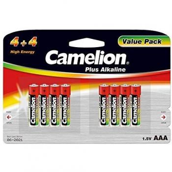 Camelion 11044803 - Pack de 8 baterías alcalinas AAA