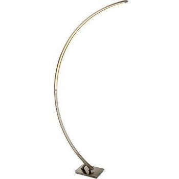 Lámpara de Pie LED Sahara - 24W, Metal Níquel Mate, 1680 lm, Diseño Arco