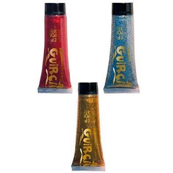 Tubo de 20 ml. de maquillaje rojo glitter - brillo
