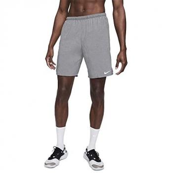 Nike Pantalones Cortos Dri-fit Challenger 9'' Gris Hombre Adulto, material Dri-FIT que ayuda a mantener la transpirabilidad y el confort, longitud de 9 pulgadas, diseño ligero y cómodo, ideal para entrenamiento y