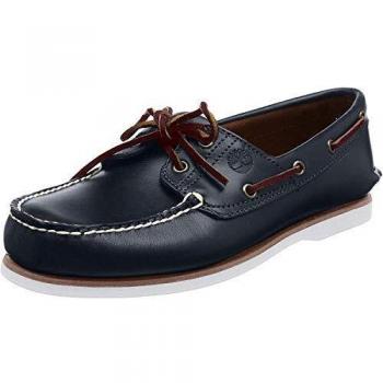 Náuticos de hombre Timberland Classic 2 Eye de piel azul MD Blue Full Grain, tamaño 44 EU