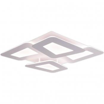 Plafón LED Simen, blanco, metal, 48x48 cm, CCT, control remoto