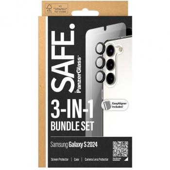 Protector 3-en-1 PanzerGlass SAFE para Samsung Galaxy S24 - Funda, Cristal Templado y Protector de Lente