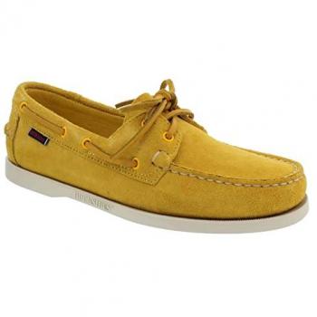 Sebago Portland Flesh Out Suede Men's Boat Shoes - Yellow Mustard