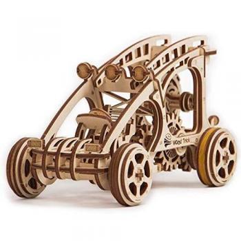 Wood Trick 3D Wooden Puzzle Beech Buggy Mechanical Models with Board Game, Assembly Constructor, Brain Teaser, Best DIY Toy, IQ Game for Teens and Adults