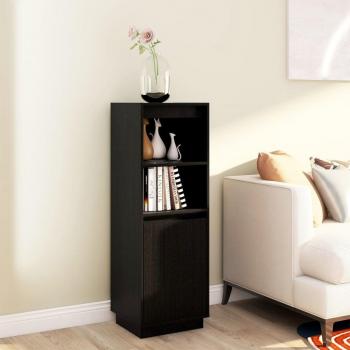 Aparador alto de madera maciza de pino negro 37x34x110 cm