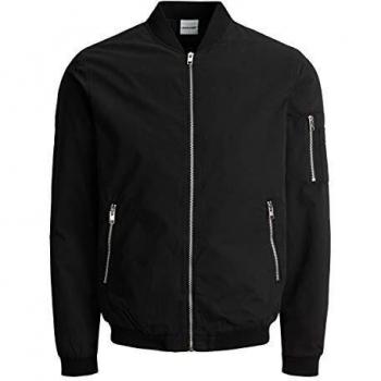 Jack & Jones JJERUSH BOMBER Bomber Jacket black, male, Black, Size: S 12165203