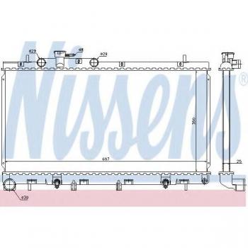 Radiador de refrigeración del motor NISSENS 67729