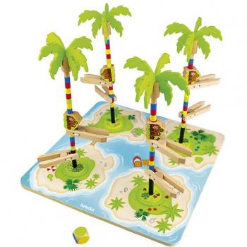 Juego de mesa Monkey Rallye - Juego de mesa educativo, diseñado para 2 a 4 jugadores, recomendado para edades a partir de 5 años, incluye piezas coloridas y un tablero interactivo que fomenta la coordinación y el aprendizaje en equipo