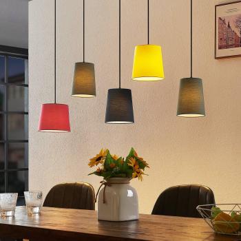 Lámpara colgante Amilia de Lindby, colorida, 5 luces, hecha de madera e.o., ideal para salón y comedor, con 5 lámparas E27