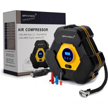 Gran Compresor de Aire Automático, con pantalla digital,DC 12V 10 Amperios 150 PSI