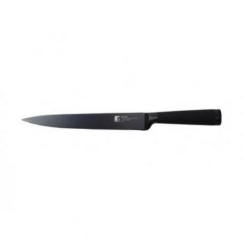 Bergner Cuchillo Trinchador de Cocina de 20cm en Acero Inoxidable con Mango Negro
