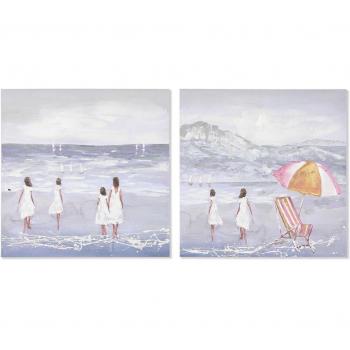 Cuadro Home ESPRIT Niños 80 x 3 x 80 cm (2 Unidades)