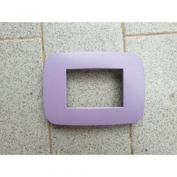 Placa Compatibles Axolute Bticino Color Lila - 3 Foros