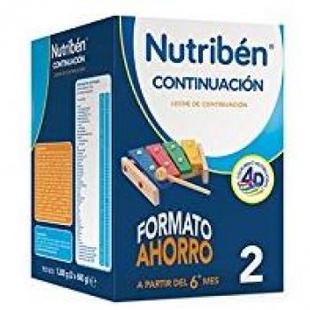 Nutribén Continuación ProAlfa 2 - Leche en Polvo de Continuación para Bebés - de 6 a 12 meses- Formato Ahorro 1 unidad 1200g