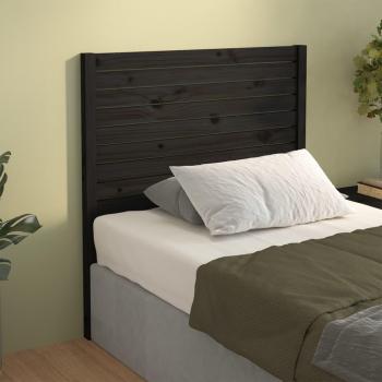 Cabecero para cama de madera maciza de pino negro 96x4x100 cm