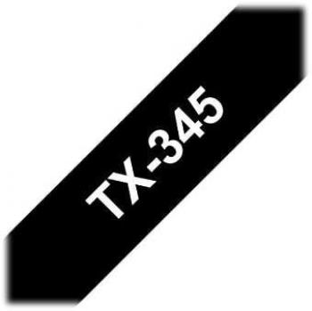 Brother TX-345 cinta para impresora de etiquetas Blanco sobre negro