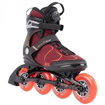 K2 Skate Patines En Línea Alexis 90 Boa para Mujer, Color Burdeos/Naranja, Talla 9.5
