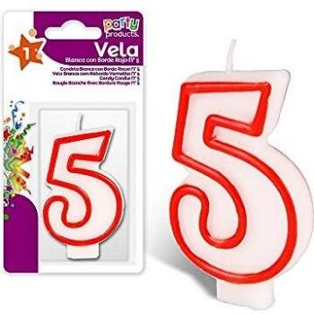Vela N°5 Decorativa para Fiestas - Mejores Productos de Ambiente
