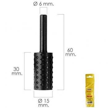 MAURER 7040075 Fresa Rotativa para Madera Cilindrica Ø 15 mm. para Taladro/Fresadora