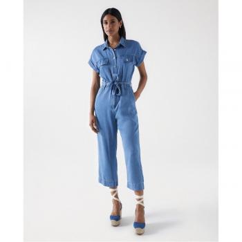 Mono Salsa cropped azul
