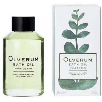 OLVERUM Bath Oil 60ml - Aromatic bath oil, made with a blend of essential oils, designed to relieve stress and promote relaxation. Contains natural ingredients such as pine, lavender, and rosemary. Suitable for all skin types. Vegan-friendly