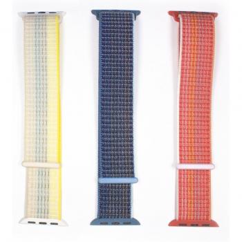 Pack de 3 correas Loop Deportiva Friendly License para Apple Watch 38/40/41 mm - Blanco, Azul, Rojo