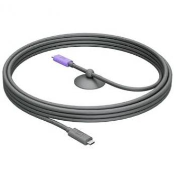 Cable USB-C Activo Logitech para MeetUp 2 - 5m - USB 3.1 Gen 2 - Grafito