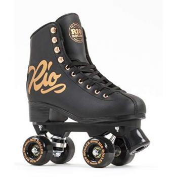 Patines Cuádruples Rio Roller Rose Negro, 4 Ruedas, Patinaje Infantil y Juvenil Unisex, Talla 37