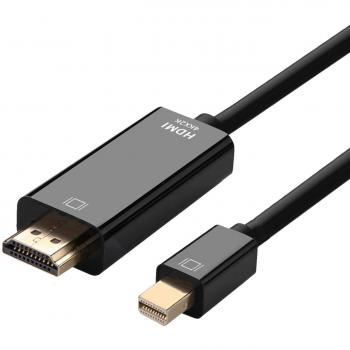 AISENS - A125-0361 Cable conversor Mini DP a HDMI, Mini DP Macho a HDMI Macho, Negro, 2.0m