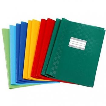 Funda para Libros y Cuadernos A4 - 10 Piezas Coloridas de PP con Etiquetas