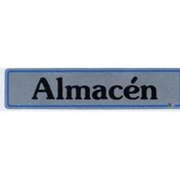 PLACA SEÑALIZACION SUPER-LETRA SL AUTOADHESIVA ALMACEN ALUMINIO PLATA 175X040MM A21