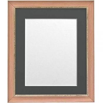 FRAMES BY POST Nordic - Marco para Foto, Color Rosa con Acabado Envejecido, con paspartú Gris Oscuro, 10 x 8 Pulgadas, para lámina tamaño 7 x 5 Pulgadas
